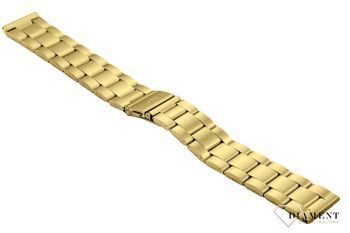 Bransoleta do zegarka Bisset złota stalowa 22mm PVD.jpg